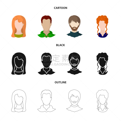 专业人员,计算机图标,分离着色,假发,男人,肖像,图像,络腮胡子,摄影,收集