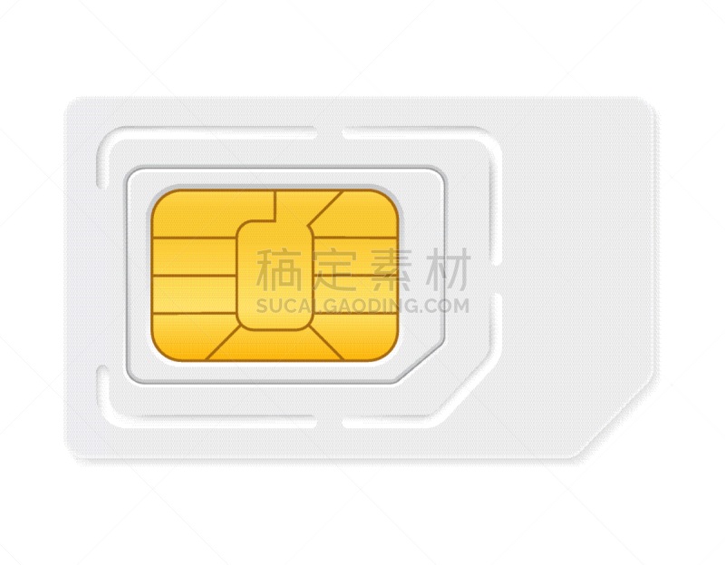 SIM卡,电脑芯片,数字化显示,分离着色,白色,计算机,金属,黄金,空白的,沟通