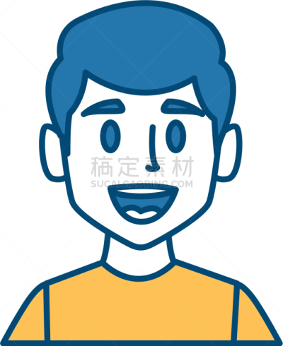 男人,人的脸部,卡通,可爱的,黄色,商务,人,概念,肖像,微笑
