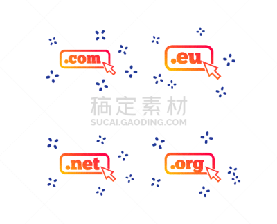 com域名,标志,平坦的,网,活力,不明确的地点,电子邮件,代币,设计