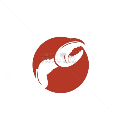 爪,绘画插图,矢量,龙虾,图标,式样,菜单,海洋生命,清新,食品
