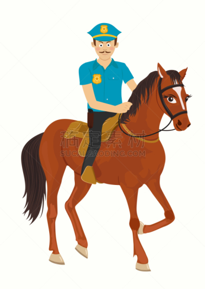 职权,马,警官,分离着色,黄色,人,安全的,男人,图像,骑车