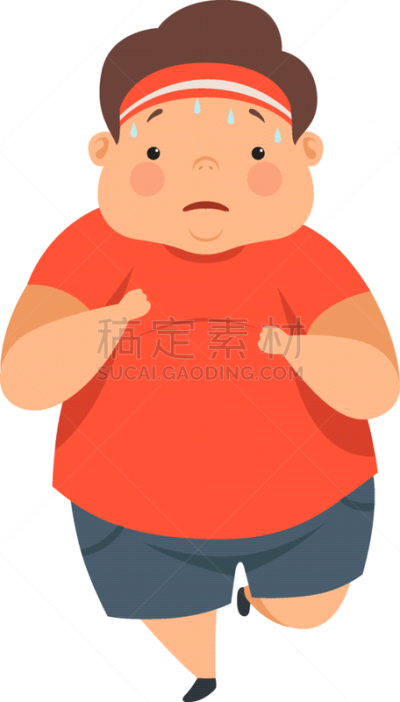 男孩,可爱的,儿童,汗液,肥胖,人,新陈代谢,饥饿的,运动,跑