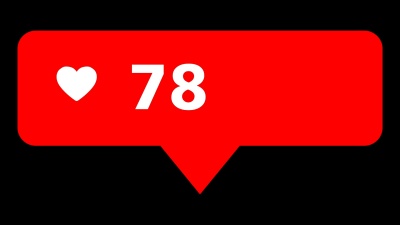 如Heart Icon Notification Media Counter Animation  