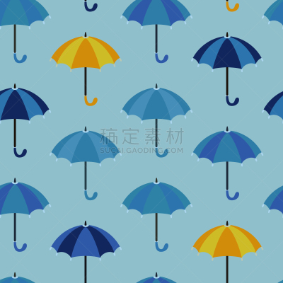 式样,绘画插图,纺织品,四方连续纹样,开着的,卡通,矢量,蓝色,把手,遮阳伞