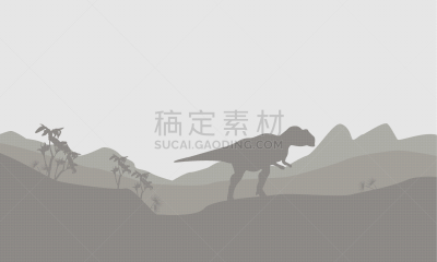 雾,远古的,白垩系,古生物学,图像,已灭绝生物,原始主义,史前时代,剪影,进攻