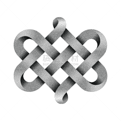 绘画插图,符号,矢量,点画效果,动物心脏,麦比乌斯带,接力赛,两个物体,缠绕,做
