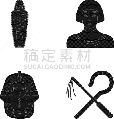 黄金,埃及,平衡折角灯,防护面罩,分离着色,坟墓,木乃伊化的,男人,收集