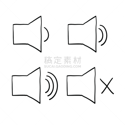 乱画,图标集,矢量,演说家,计算机图标,音量旋钮,传媒,安静,背景分离,技术