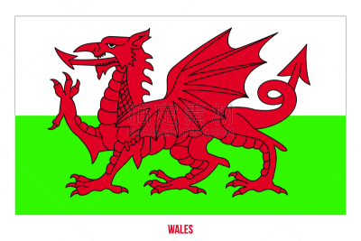 英国,绘画插图,威尔士,白色背景,矢量,威尔士旗,自由,全球通讯,人种,杆