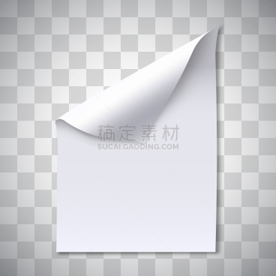 卷着的,床单,纸,书页,空白的,分离着色,白色,商务,文档,回形针