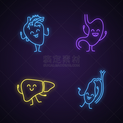 性格,霓虹灯,计算机图标,有序,背景分离,药,人类腺体,人类心脏,胃