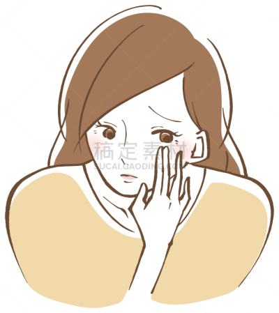 女人,人的眼睛,人的脸部,中年女人,熊,30到39岁,绘画插图,担心,关爱