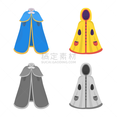 分离着色,衣服,材料,符号,人造物,可爱的,外套,纺织品,斗篷