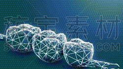 特写,绘画插图,健康保健,三维图形,健康生活方式,矢量,低多边形效果 ,牙齿,接线框,人的牙齿