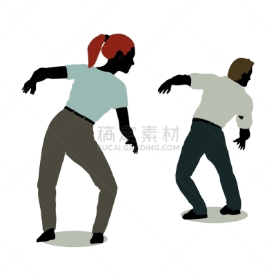 男人,女人,静止的,注视镜头,分离着色,轮廓,噪声,恐惧症,非凡的,剪影