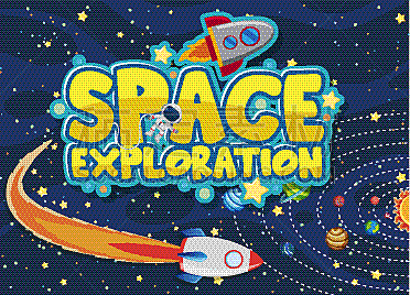 background design with space exploration theme