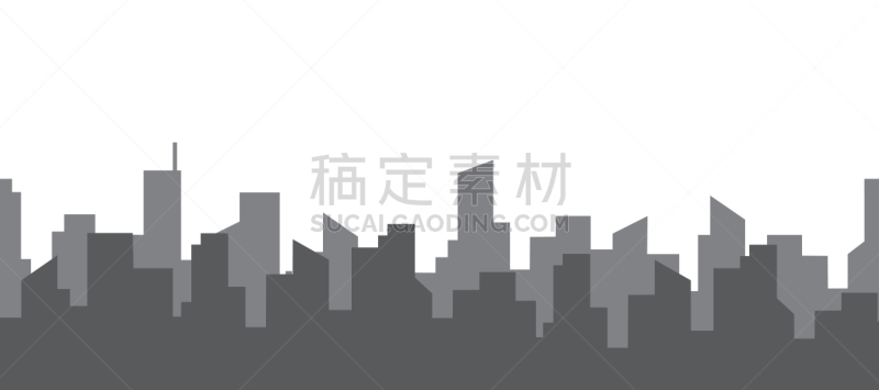 背景,绘画插图,城市,矢量,街道,式样,水平画幅,留白,黑色,扁平化设计