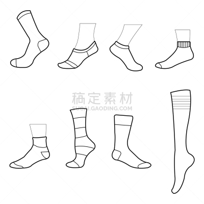袜子,计算机图标,符号,绘画插图,分离着色,男孩,可爱的,轮廓,白色,衣服