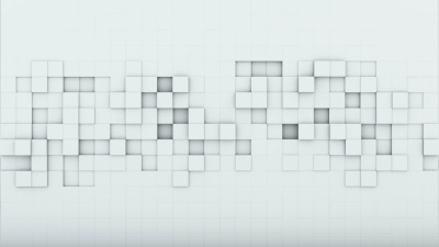 白色方块3D渲染可循环动画