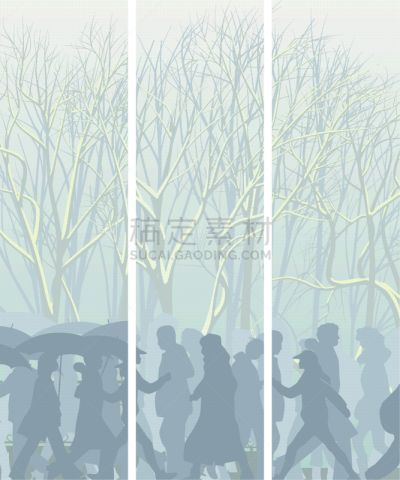 人,垂直画幅,公园,自然,季节,冬天,全景,图像,霜