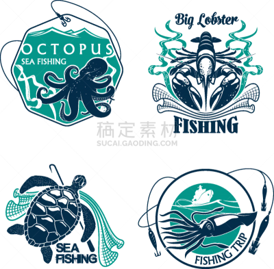 计算机图标,分离着色,海产,渔业,螯虾,食品,海洋,钓鱼,旅行