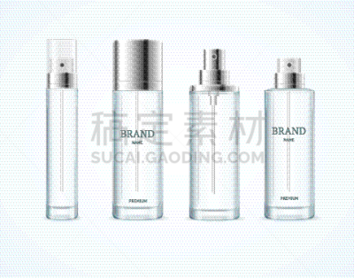 瓶子,香水瓶,空白的,复杂,三维图形,白色,分离着色,商务,喷雾罐,写实