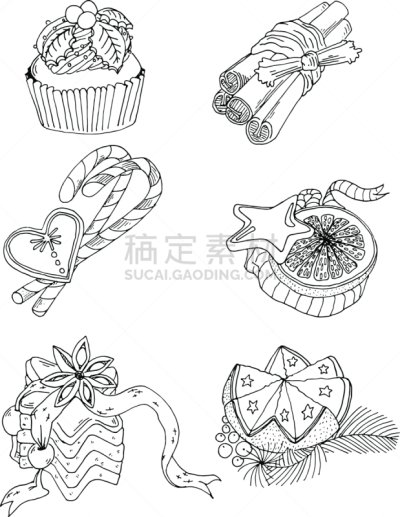 食品,华丽的,菜单,圣诞装饰物,香料,华贵,圣诞卡,模板,现代