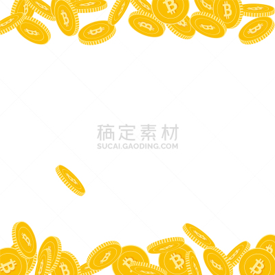 比特币,网上交友,白色,黄金,概念,落下,飞