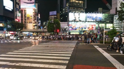 高清延时 日本东京涉谷十字路口