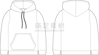 男人,时尚,草图,连帽运动外套,婴儿,男孩,白色,黑色,空白的,运动