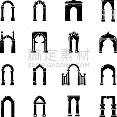 国际著名景点,拱门,极简构图,分离着色,建筑外部,外立面,砖,中世纪时代,布置