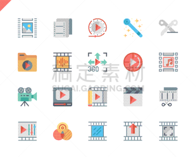 平坦的,舞台,计算机图标,媒介机器,传媒,计算机,比例,VR360,改进