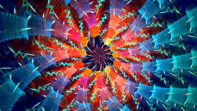 具有抽象快速翻转星系的分形背景。高细节回路