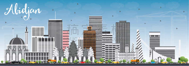 天空,城市天际线,建筑外部,蓝色,灰色,轮廓,旅途,商务,人