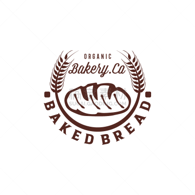 vintage bread logo concept