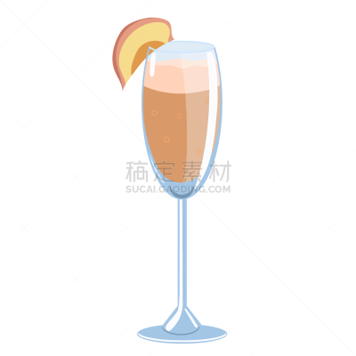 鸡尾酒,矢量,贝里尼,数码图形,白色背景,菜单,葡萄酒,一个物体,背景分离,热带气候