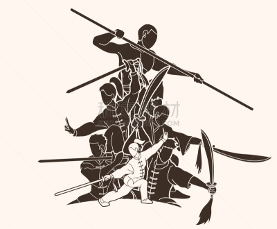 武术,格斗运动,人群,运动,剑,太极,女人,站