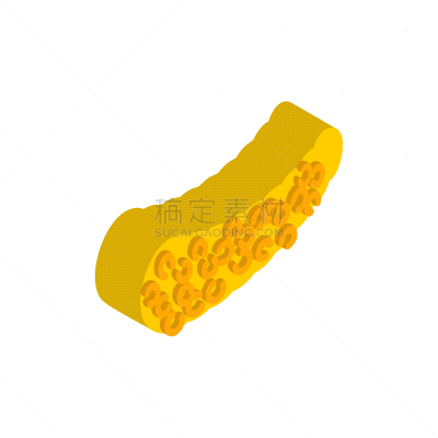 pancreas isometric isolated internal organ 3d