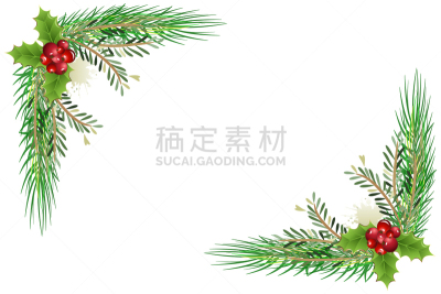 边框,圣诞树,矢量,国境线,樱桃,华丽的,请柬,贺卡,圣诞装饰物,圣诞卡