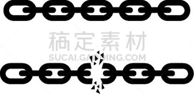 钢铁,概念,链,灰色,锁链,拆毁的,骨折,毁坏,写实