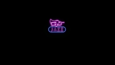 爵士霓虹灯符号Alpha Channel
