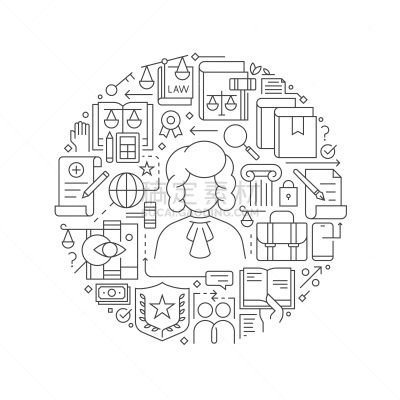 概念,细的,平坦的,商务,陪审员,法官