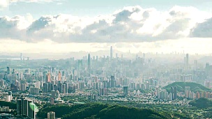 中国深圳城市风光延时摄影