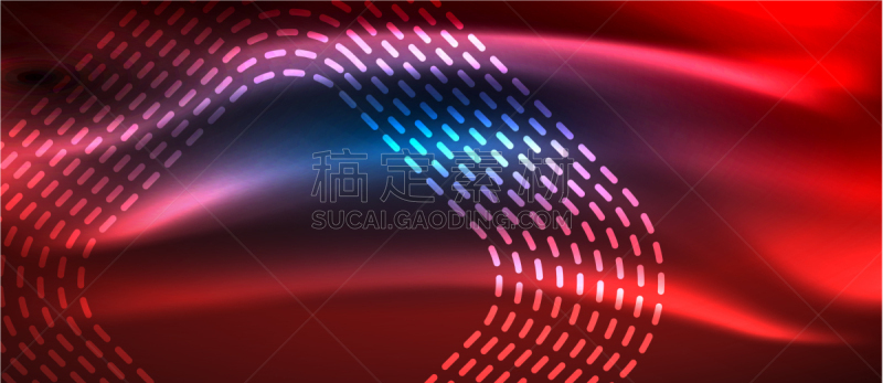 未来,技术员,霓虹灯,线条,活力,暗色,几何形状,技术,发光,问候