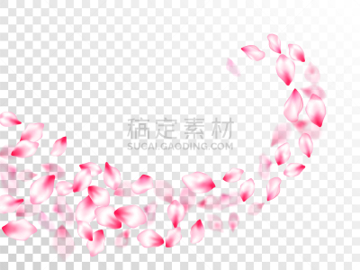 花瓣,春天,无忧无虑,分离着色,白色,自然,红色,飞,花,树