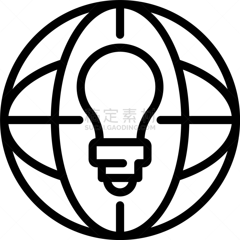 地球形,电灯泡,轮廓,计算机图标,灵感,高雅,商务,环境,技术,绘制