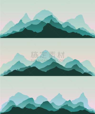 全景,宏伟,山,背景,简单,公园,粗糙的,夏天,户外,剪影