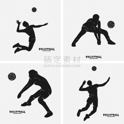 排球运动,人,男人,女人,女孩,户外,夏天,尖的,剪影,布置