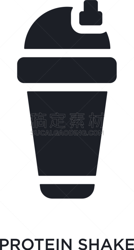 分离着色,蛋白质饮料,黑色,图标,简单,白色,创造力,运动,杯,设计
